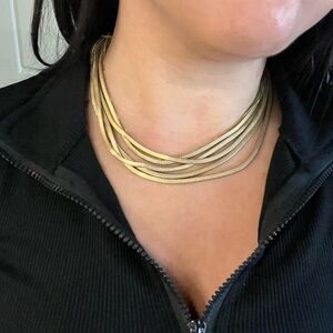 Vintage Elegant Gold-Tone Layered Necklace